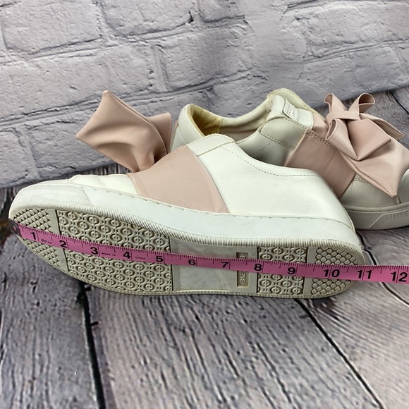 SKETCHERS STREET LOS ANGLES RISE FIT TECHNOLOGY White Soft Pink Leather Sneakers - Picture 9 of 17